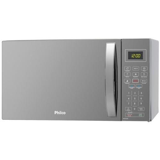 Micro-ondas Philco PMO28EB 28 Litros Prata com Porta Espelhada 110V